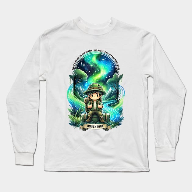 Cute Boy Nature's Explorer Kawaii Long Sleeve T-Shirt by deanisadea21